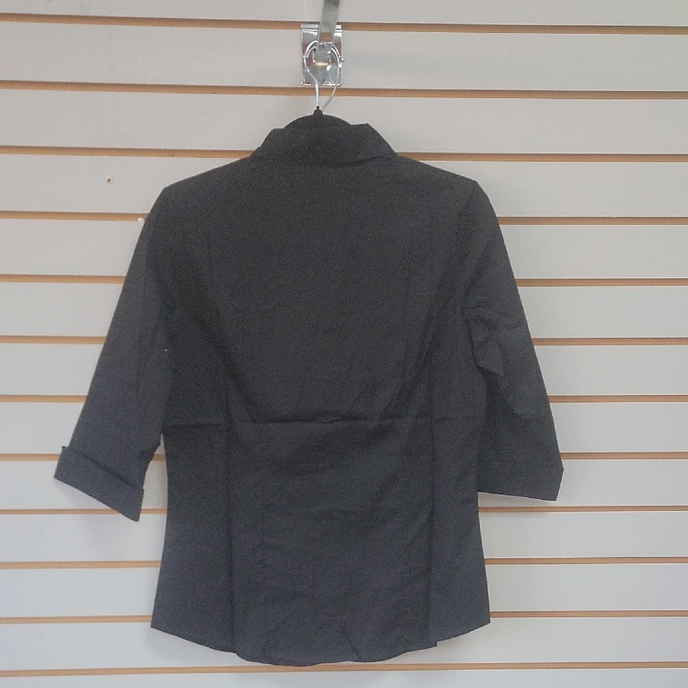 Elegant Black Button Down Shirt for Women. Avaliable In Size Small - 6Xl - Picture 5 of 5